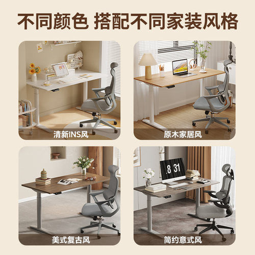 乐歌E2S/E2智能电动升降桌办公桌书桌学习桌居家实木电脑桌绘画桌 - 图3