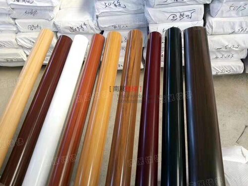 促销 高分子PVC不锈钢楼梯扶手立柱护栏配件圆形仿实木纹热弯扶手 - 图0
