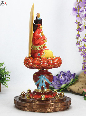 七彩中式风树脂密宗桌面摆件佛像