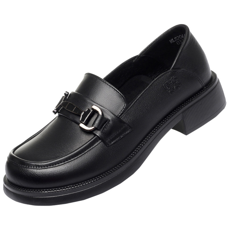 木林森乐福鞋女2025新款春秋真皮小皮鞋英伦风平底鞋休闲单鞋女鞋,淘宝优惠券,粉丝福利购,淘宝优惠卷