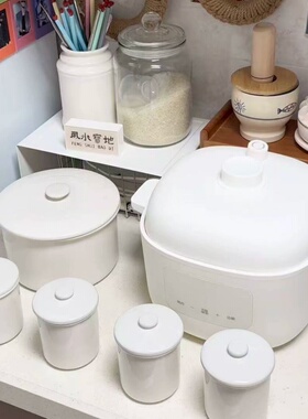 olayks立时电炖锅煮粥锅陶瓷辅食锅煲汤燕窝电炖盅隔水炖家用蒸锅