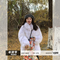 CC fur for a long period of seven generations 2023 new imported fox fur straw jacket female winter clothing fur coat