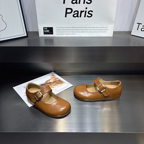 魔术贴圆头浅口玛丽珍鞋单鞋女2026新款内增高显瘦舒适软底勃肯鞋 - 图2