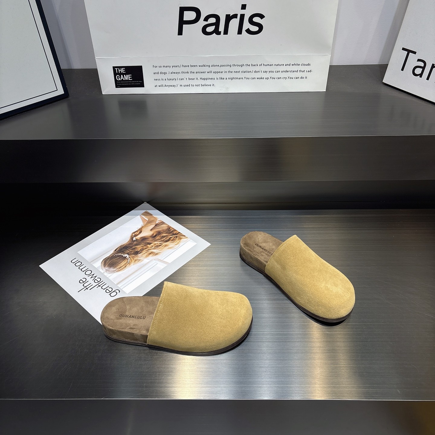 极简风真皮包头平底勃肯鞋女2026春季新款百搭防滑舒适软底半拖鞋,淘宝优惠券,粉丝福利购,淘宝优惠卷