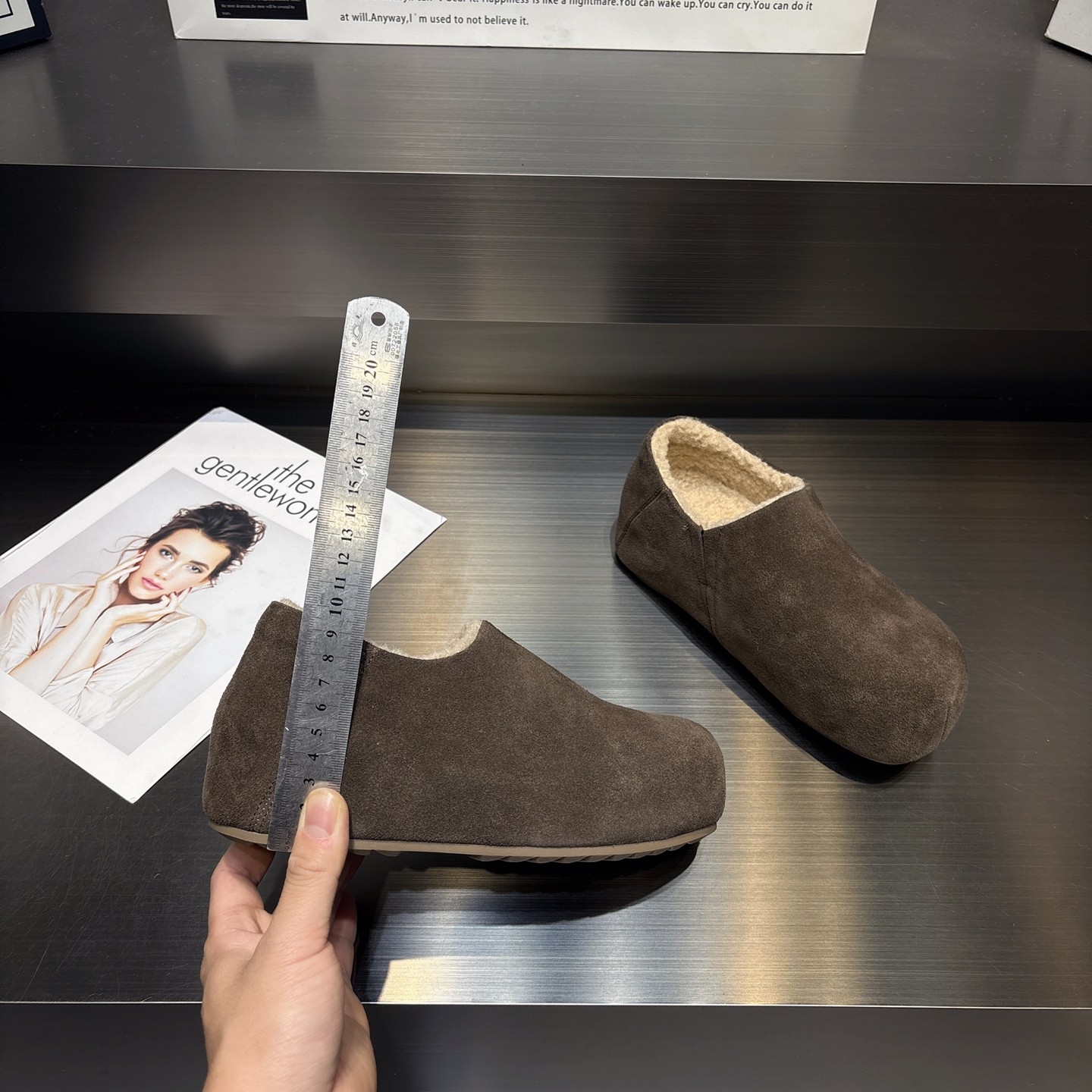 羊羔绒真皮增高勃肯鞋女2025冬季新款百搭舒适软底一脚蹬保暖棉鞋,淘宝优惠券,粉丝福利购,淘宝优惠卷