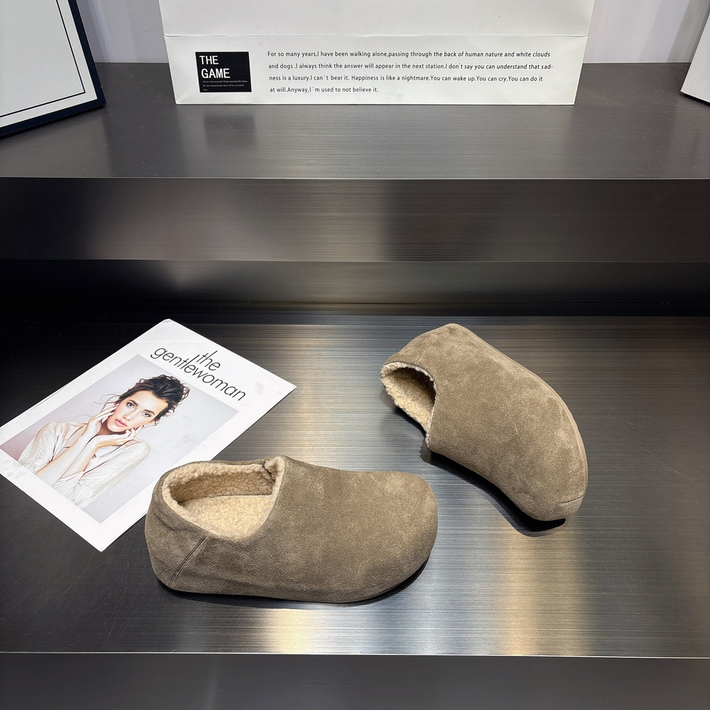 羊羔绒真皮增高勃肯鞋女2025冬季新款百搭舒适软底一脚蹬保暖棉鞋,淘宝优惠券,粉丝福利购,淘宝优惠卷