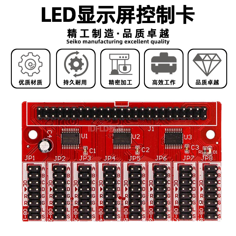 广告屏电子屏led显示屏控制卡HUB08-256 HUB12-256 HUB75E转接板 - 图1