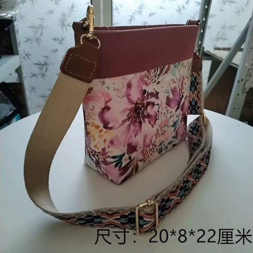 3143 拼接斜挎单肩包  手工diy材料包可爱女孩时尚自制 - 图2
