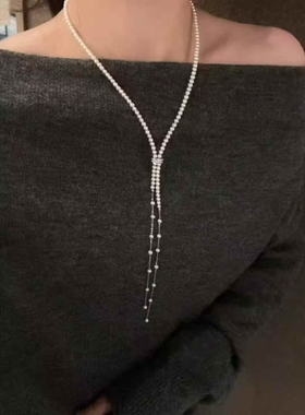 SUN梵希珠宝定制18K金天然淡水珍珠项链女款轻奢小众设计感颈链