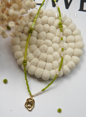 镀金进口米珠女项链天然珍珠