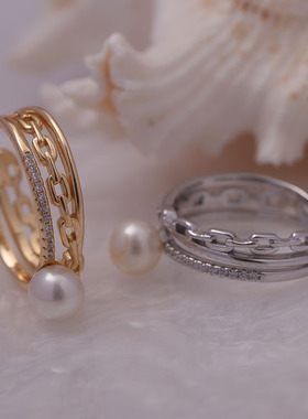 高级感复古戒指托s925纯银轻奢