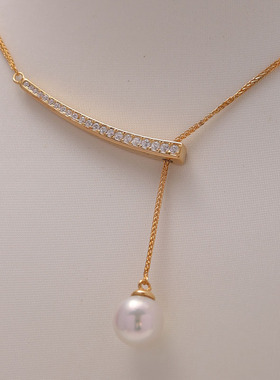 s925纯银法式精工Y子套链一体链