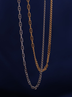 猪鼻锁骨链s925纯银男女通用