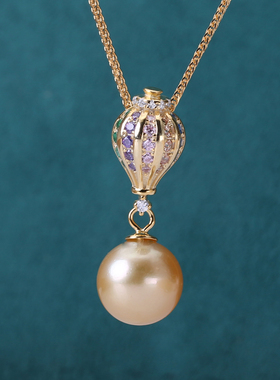 DIY珍珠纯银热气球吊坠