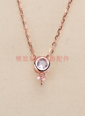 diy纯银珍珠手工配饰项链坠