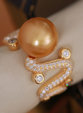 s925纯银精致奢华网红夸张戒指托