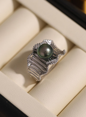 豪华戒指托大气s925纯银法式复古