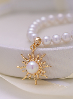 s925纯银简约太阳光芒项链坠吊坠