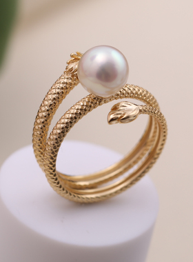 s925纯银时尚多层中国龙戒指托