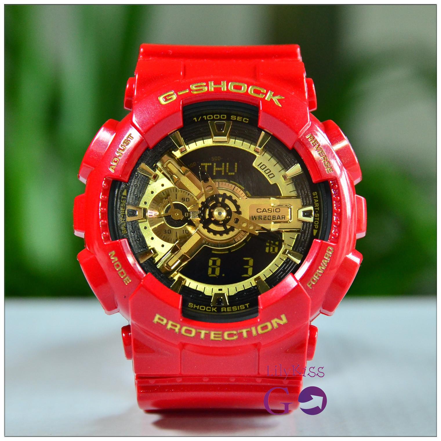 g shock red and gold