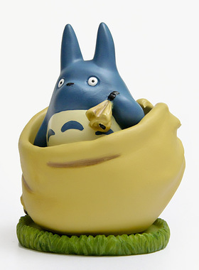 经典款大号蓝吉猫背袋子花盆树脂