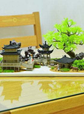 微缩小型高仿真古树干场景搭配材