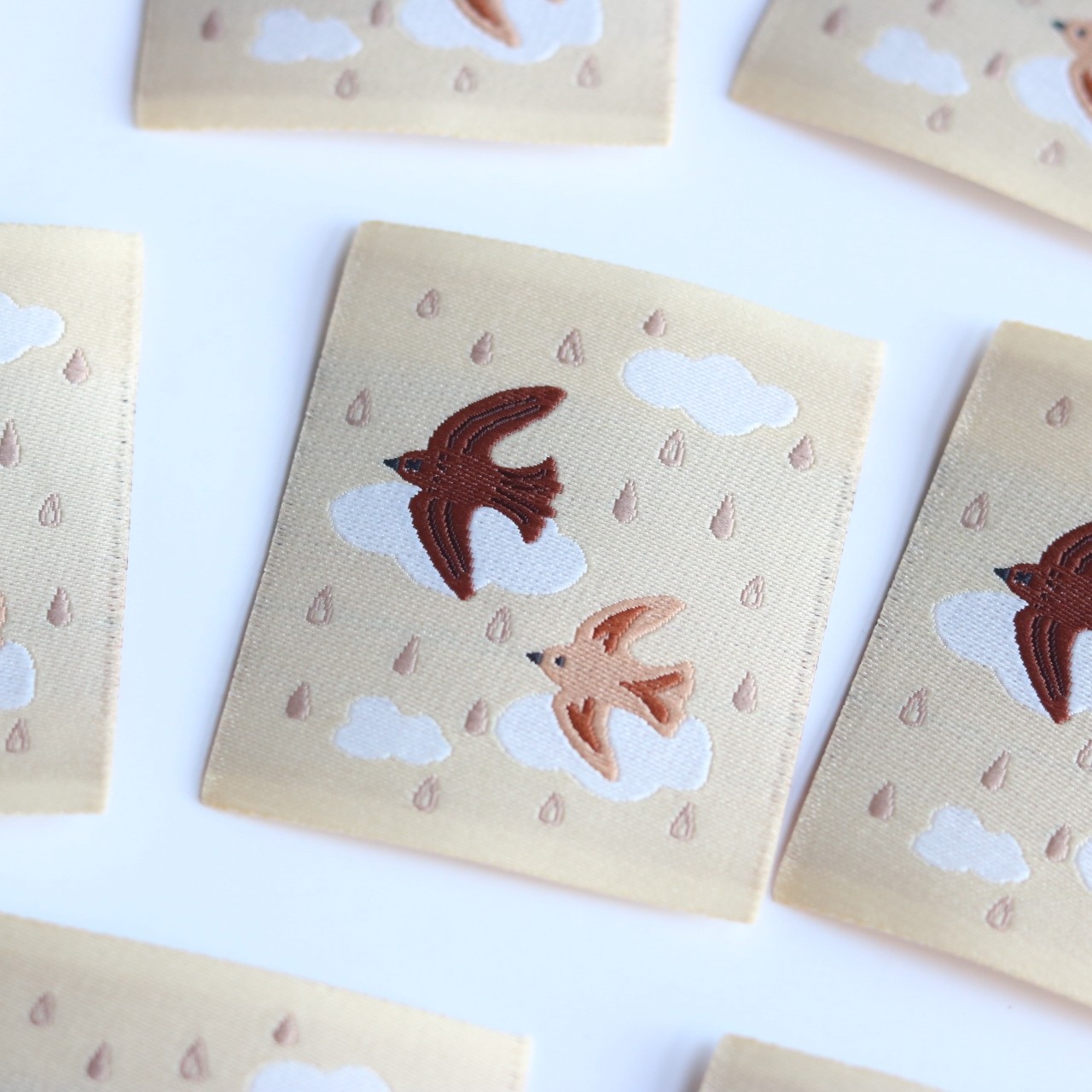 飞鸟与自然16小鸟卡通织唛商标布标领标源头工厂服装辅料定制现货,淘宝优惠券,粉丝福利购,淘宝优惠卷