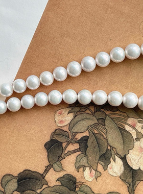 天然淡水大颗粒珍珠项链 微暇 正圆 白亮光 珍珠妈妈链女款时尚