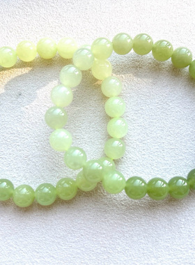 天然和田玉晴水渐变手链女款单圈手串饰品礼物