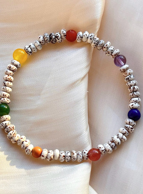 天然星月菩提多宝手链 女款星月菩提单圈多宝手链DIY水晶原创款