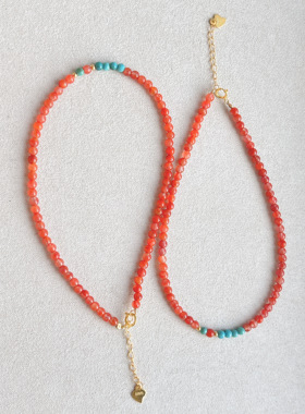 天然南红玛瑙脚链 南红松石脚链 送女友闺蜜生日礼物