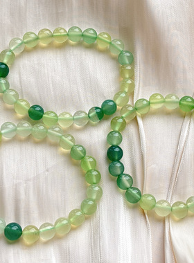 天然绿玉髓手链女款绿玉髓手串送女友闺蜜生日礼物