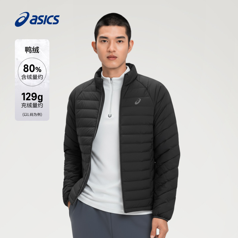 ASICS亚瑟士新款男式运动轻量御寒保暖羽绒夹克保暖舒适羽绒外套