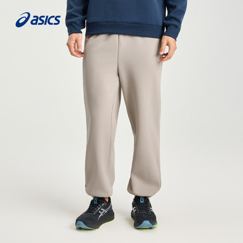 ASICS亚瑟士新款男子抓绒保暖跑步长裤男式宽松松紧舒适运动裤 - 图0