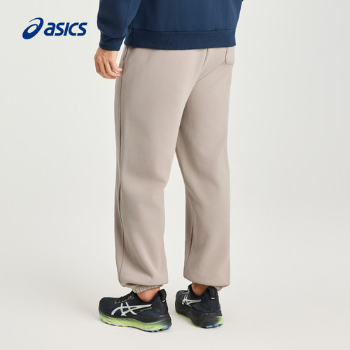 ASICS亚瑟士新款男子抓绒保暖跑步长裤男式宽松松紧舒适运动裤 - 图1