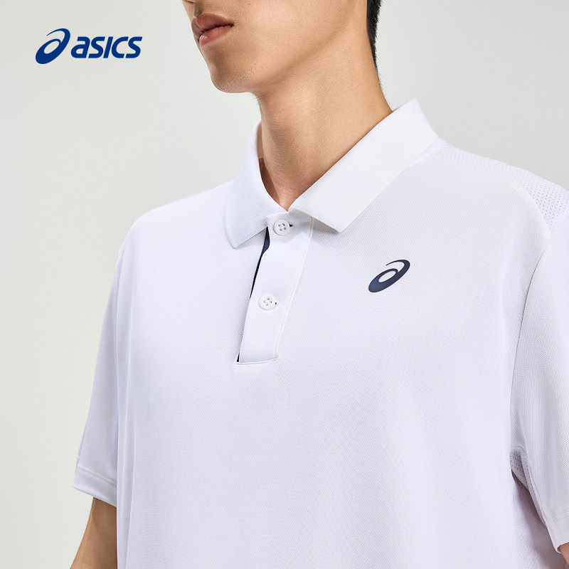 ASICS亚瑟士男子透气网球T恤时尚舒适套头翻领运动短袖POLO衫,淘宝优惠券,粉丝福利购,淘宝优惠卷