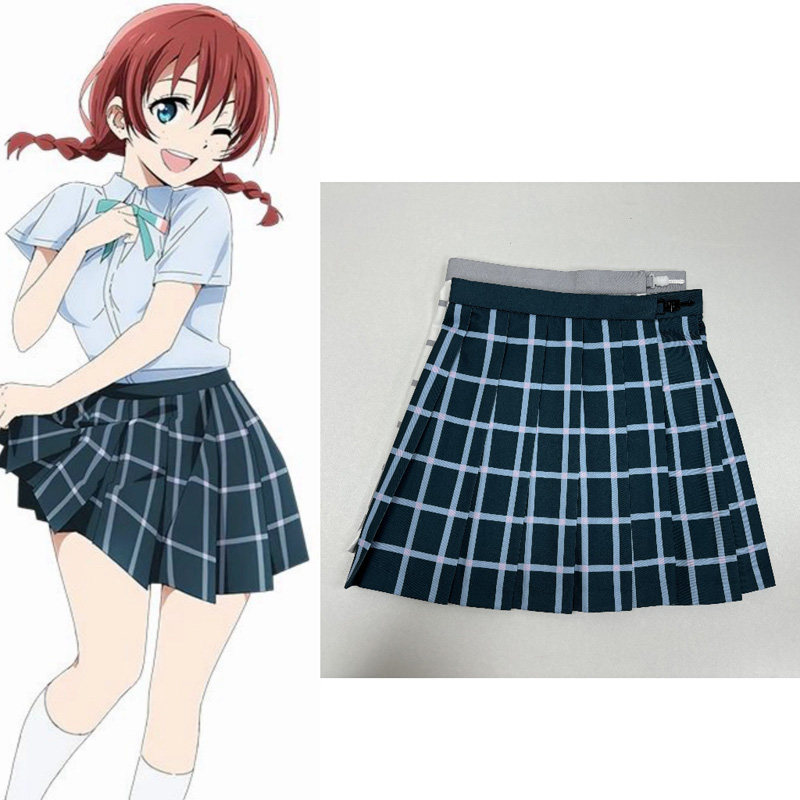 定制质感JK制服lovelive虹咲JK校服格子短裙动漫COS模仿演出秀,淘宝优惠券,粉丝福利购,淘宝优惠卷