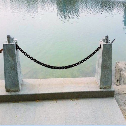 黑色铁链河道护栏链条围栏镀锌黑铁链条电泳链条黑色装饰链条12MM - 图1