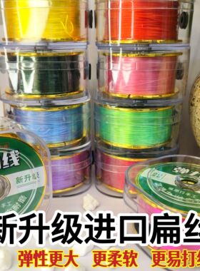 金色轮子进口原丝扁丝弹力线0.8高弹高密高归圆皮筋水晶手链绳