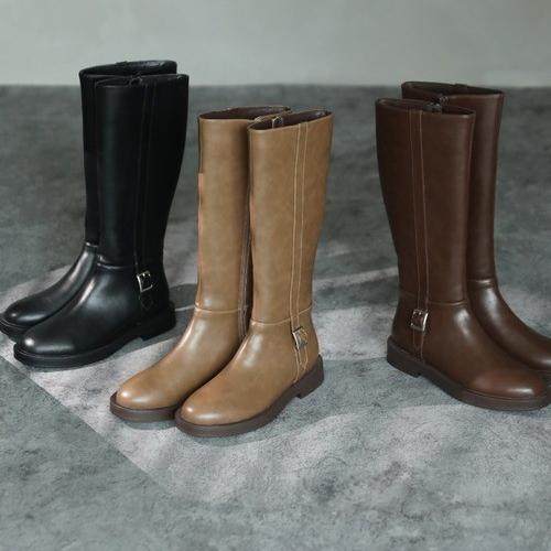 清仓58！日系复古帅气优雅显瘦美腿女靴拉链套筒长靴骑士靴长筒靴,淘宝优惠券,粉丝福利购,淘宝优惠卷