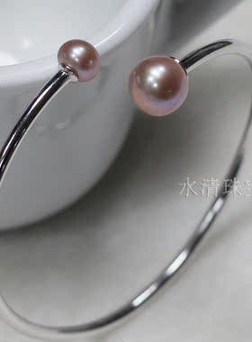 掌柜推荐天然珍珠圆扁可配手链镯弹簧S925纯银饰品随意调节百搭女