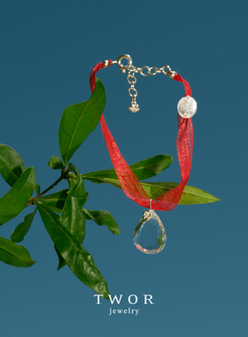 单片水晶翅膀真丝雪纱手绳