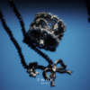 TWOR s925 silver black lace ring