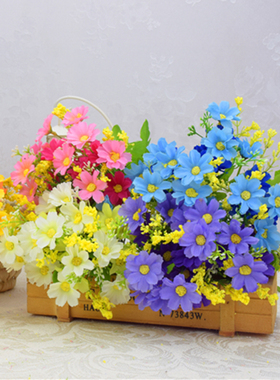 单支仿真玫瑰百合田园装饰塑料花