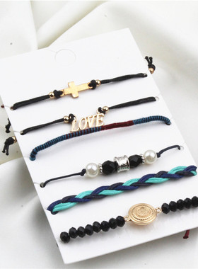 韩版组合大气细款时尚风学生手链