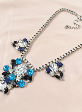 秋冬季闪亮夸张时尚风毛衣链