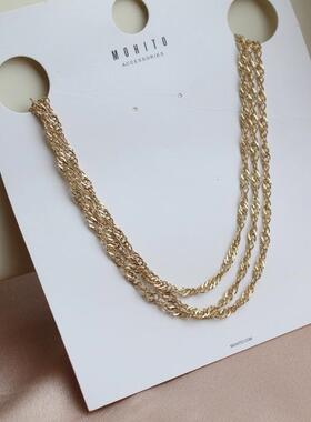 简约大气爱心玫瑰花项链锁骨链