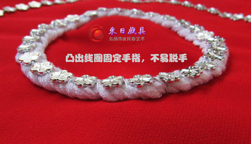 一对二人转儿童专业考级秧歌舞蹈手绢花小号麻纱技巧舞蹈手绢花 - 图0