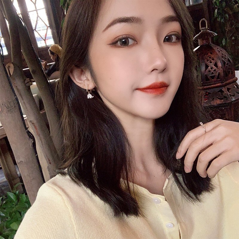 韩国时尚网红ins满钻超闪大象耳钉甜美可爱卡通小巧小象耳扣耳环,淘宝优惠券,粉丝福利购,淘宝优惠卷
