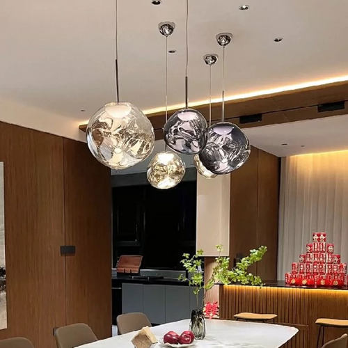 后现代简约loft复式楼大吊灯别墅挑高客厅楼梯灯具熔岩餐厅吊灯 - 图1